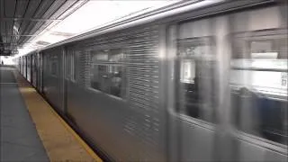 MTA NYC Subway : Far Rockaway - bound R32 (A) Train Departing Howard Beach - JFK Airport
