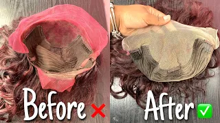 HOW TO FIX A STAINED LACE | REMOVE HAIR DYE FROM YOUR LACE *MUST WATCH*