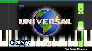 Easy Piano Notes for Universal Studios Theme Song (Slow and Easy Tutorial)