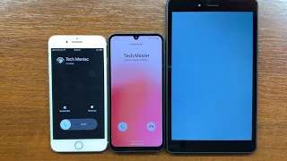 iPhone 7 Plus vs Samsung A24 vs Samsung Tab A 8.0 2019 Incoming Calls (iOS , One UI 5.1, One UI 3.1)