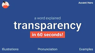 TRANSPARENCY - Meaning and Pronunciation