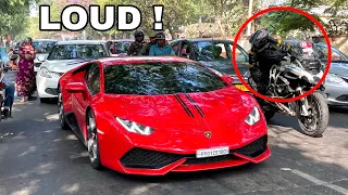 LAMBORGHINI Crazy Acceleration in INDIA| LOUD FLYBYS | V10 Sounds