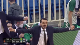 Panathinaikos 3-2 ZONE defense (match up) (Euroleague, PAO vs. Real Madrid)