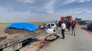 Ремонтировали КАМАЗ: трех человек насмерть сбил Opel на трассе под Волгоградом