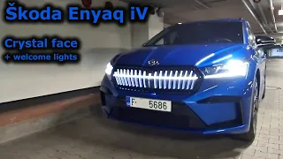 2021 Škoda Enyaq iV | Crystal face + welcome lights | #DrivingCars