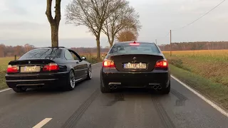 BMW E60 M5 vs E46 M3 BRUTAL Sound Battle loud