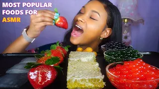 MOST POPULAR FOOD FOR ASMR PART2  ALOE VERA TANGHULU HONEYCOMB POPPING BOBA NO TALKING | QUEEN BEAST