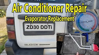 Nissan Patrol ZD30 Air Conditioner A/C not working | Replaced Evaporator | Recharged with HyChill |