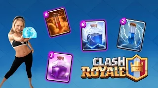 Неудачная фан атака зельями + шахтер #2 (clash royale)