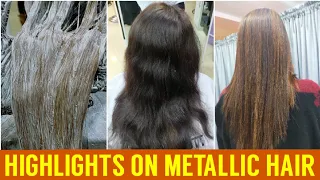 Highlights on Metallic Hair by AISHA BUTT