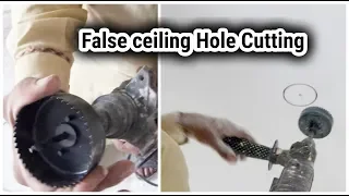 false ceiling hole cutter | Cutting 3 inch hole | unique hole cutter