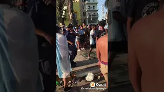 Pelea tumbera en los festejos de arg fra