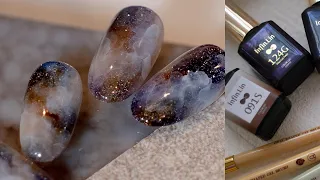 infin.lin超密閃鑽膠宇宙暈染美甲~美甲教學/Nailart/ネイル/高雄晶采