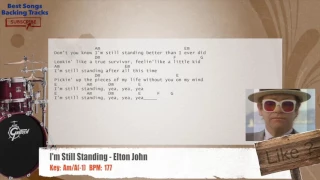 🥁 I'm Still Standing - Elton John Drums Backing Track with chords and lyrics