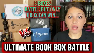 ULTIMATE BOOK BOX BATTLE | OwlCrate Vs. LitJoy Crate Vs. Fable Crate Vs. Illumicrate Vs. FairyLoot
