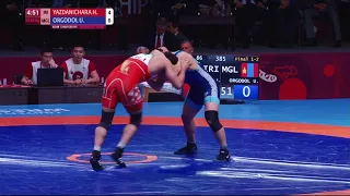 GOLD FS - 86 kg: H. YAZDANICHARA (IRI) v. U. ORGODOL (MGL)