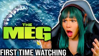 ACTRESS REACTS TO THE MEG (2018) FIRST TIME WATCHING *Shark Week ain't got nothing on the Meg!*