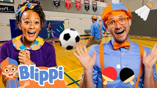 Blippi & Meekah Play Soccer! | Blippi - Sports & Games Cartoons for Kids