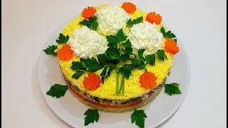 САЛАТ  "БУКЕТ ХРИЗАНТЕМ" (salad  "chrysanthemumd  bouquet")