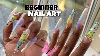 DIY EASY BEGINNER NAIL ART | Reviewing NEW GEL POLISH from BORN PRETTY | Ombre Glitter Nail Art