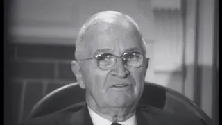 MP2002-381  Former President Truman Talks About War Crime Trials After World War II