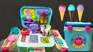 7 Minutes Satisfying with Unboxing Cute Candy Ice Cream Store Suitcase With Cash Register | ASMR