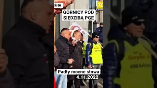 Protest górników w Warszawie