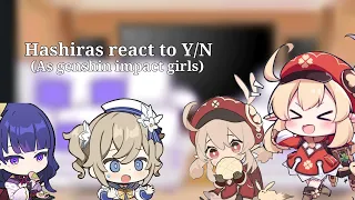 Hashiras react to Y/N as geshin impact girls || pt.1..???? ||