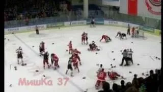 Vityaz - Avangard Brawl (Fights) Витязь - Авангард драка команда на команду