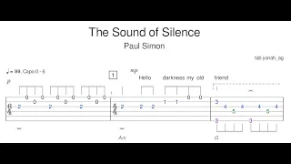 The Sound of Silence - Paul Simon - Guitar Tab