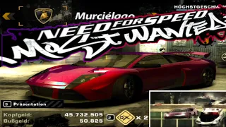 NFSMW Chase #01 - Lamborghini Murciélago Pursuit (highest wanted level - No Cheats/Mods) [720p60HD]