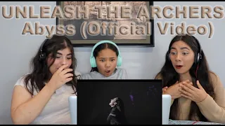 Three Girls React to UNLEASH THE ARCHERS - Abyss (Official Video)