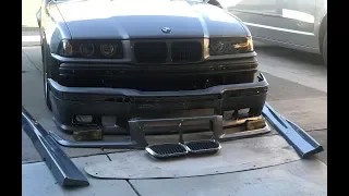 Installing M3 front bumper and side skirts (E36 S54 SWAP)