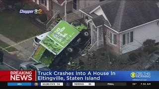 Box Truck Crashes Into Staten Island House