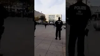 Demo against Corona measurments Berlin Alexanderplatz Sunday 25.10.2020