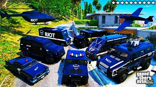 Stealing RIOT POLICE CARS With Franklin GTA 5 RP!