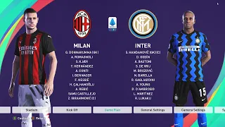 PES 2021 Gameplay : AC Milan FC VS Internazionale FC (2-0), Professional Level