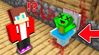 Baby Mikey DRAGGED in Scary JJ's TOILET in Minecraft Challenge - Maizen JJ and Mikey