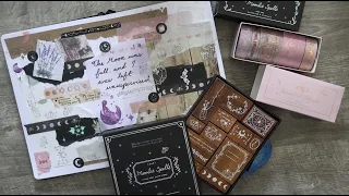 Moonlit Spells Collection pt2 || Decoupage Art || Notebook Therapy Unboxing || ASMR