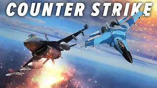 F-16 Viper VS SU-27 Flanker Dogfight | DCS World