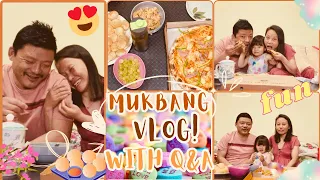 Mukbang With My Husband N Daughter || Unfiltered Q&A😜 || Funny Moment😃 || Raaz Khulgaya😊