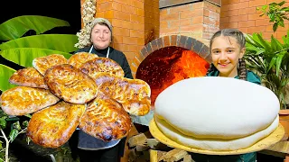 Grandma Made 10 kg of CHEESE and Baked Village BREAD in the Oven - Extra Delicious