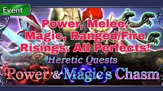 DFFOO Global: Power, Melee, Magic, and Fire/Ranged Heretic Rising Quests!  All Perfects!
