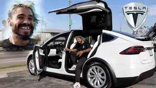 TESLA GAVE HIM A FREE MODEL X (for being a pro skater) | Garrett Ginner