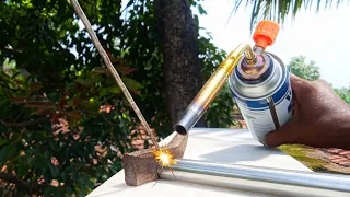 Gas Torch welding | Aluminum & still welding | How to welding with gas