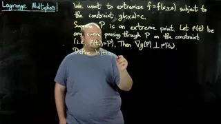 2 Deriving the Formula for Lagrange Multipliers