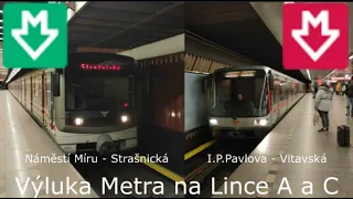 Výluka Metra na Lince A a C