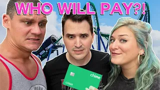 Loser Pays For Our UNIVERSAL STUDIOS Shopping Spree $$ | City Walk Orlando Credit Card Roulette Game