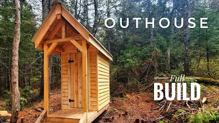 Outhouse Full Build | Start to Finish | Dovetail Log Cabin