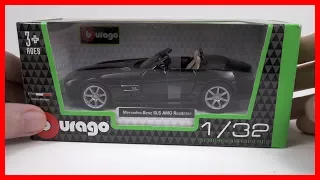 Car Mercedes-Benz SLS AMG Roadster. Toy Car for kids. Bburago. Diecast. Scale 1/32. Kids Car.